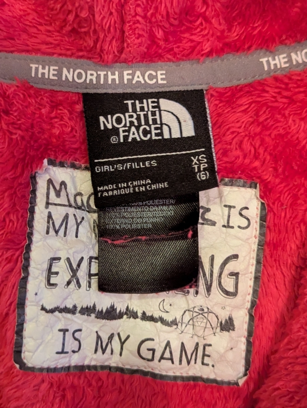 The North Face Hot Pink Kids Jacket - Picture 3 of 5